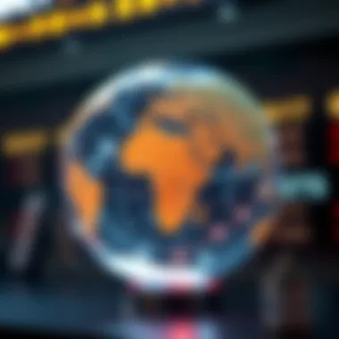 A digital globe representing global betting markets