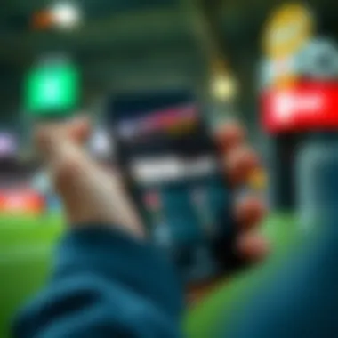 User navigating through 188bet on a mobile device