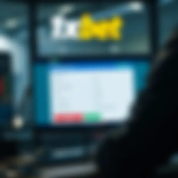 Registration form completion on 1xbet