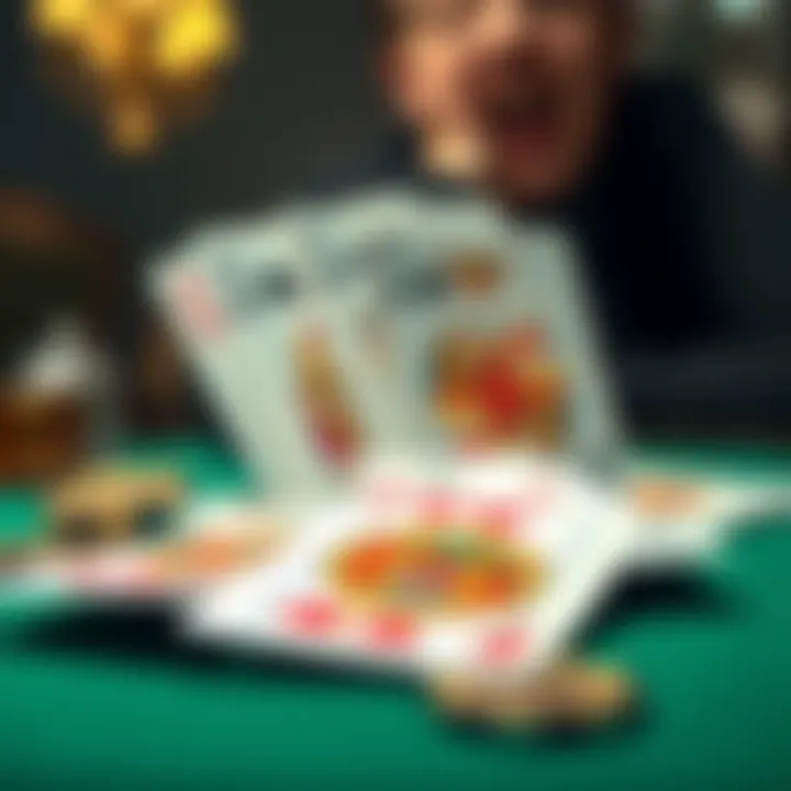 A close-up of baccarat cards displaying the game's intricacies