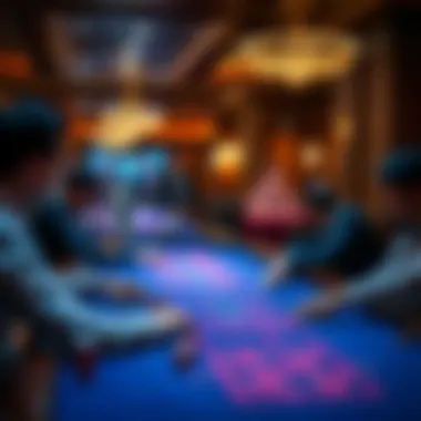 An engaging casino atmosphere with players at the baccarat table