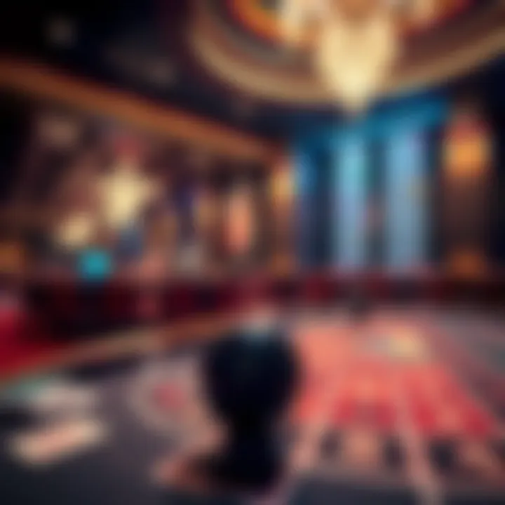 Casino environment showcasing baccarat table