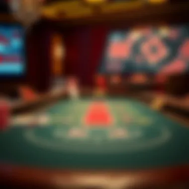 Illustration of a baccarat table layout