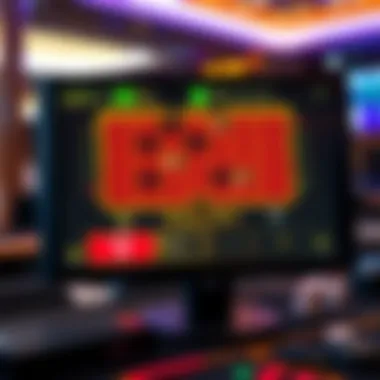 Strategic gameplay elements displayed on a computer screen for online baccarat.