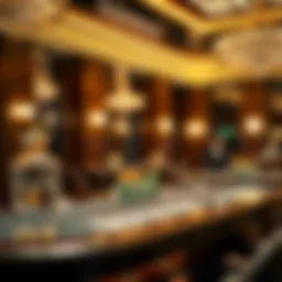 The luxurious ambiance of a baccarat table in a casino setting