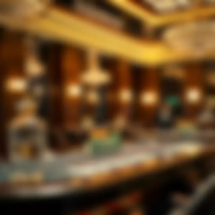 The luxurious ambiance of a baccarat table in a casino setting