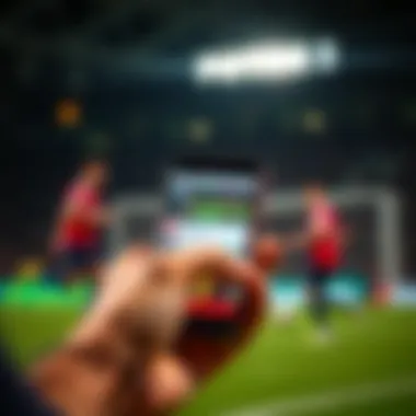 Mobile device displaying a popular sports betting app in action.