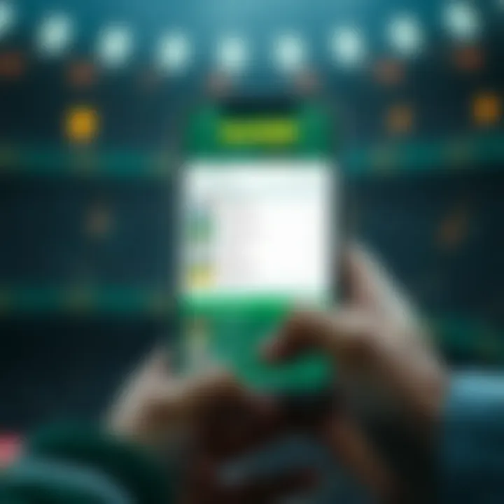 User interface of bet365 mobile app showcasing its features