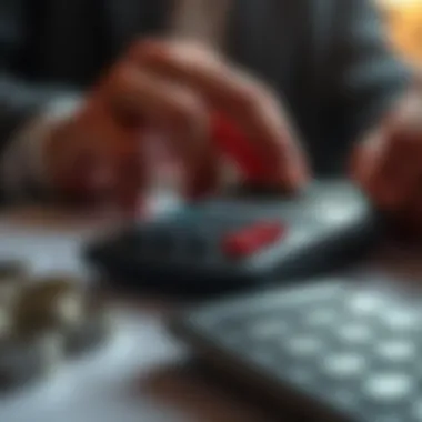 A conceptual illustration of calculating odds with a calculator