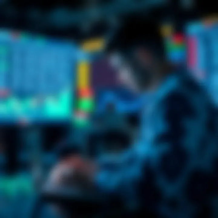 A person analyzing betting trends on a laptop