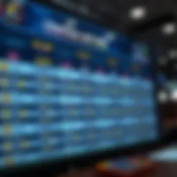 A strategic betting board displaying various betting options and outcomes