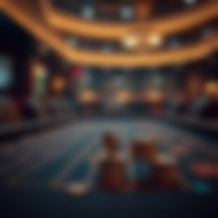 A strategic betting table with a coin placed strategically