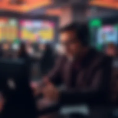 A strategist analyzing bingo game statistics on a laptop