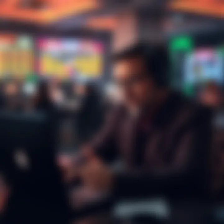 A strategist analyzing bingo game statistics on a laptop