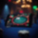 A visually stunning blackjack interface on a mobile device