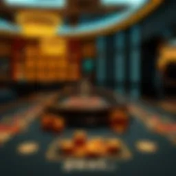 A strategic overview of a casino game table
