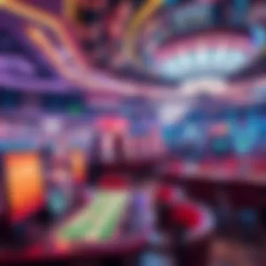 A futuristic representation of the future of casinos with advanced technology