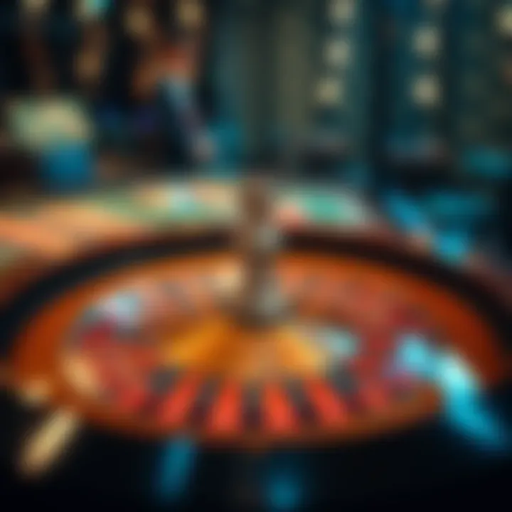 An intricate layout of a roulette table with vibrant colors