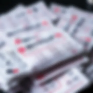 A collection of betting slips