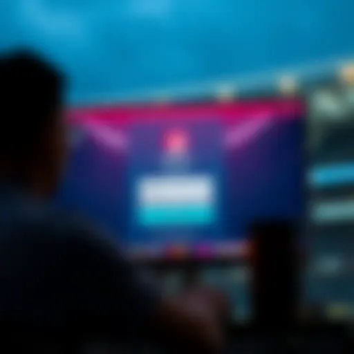 Illustration showcasing the login interface