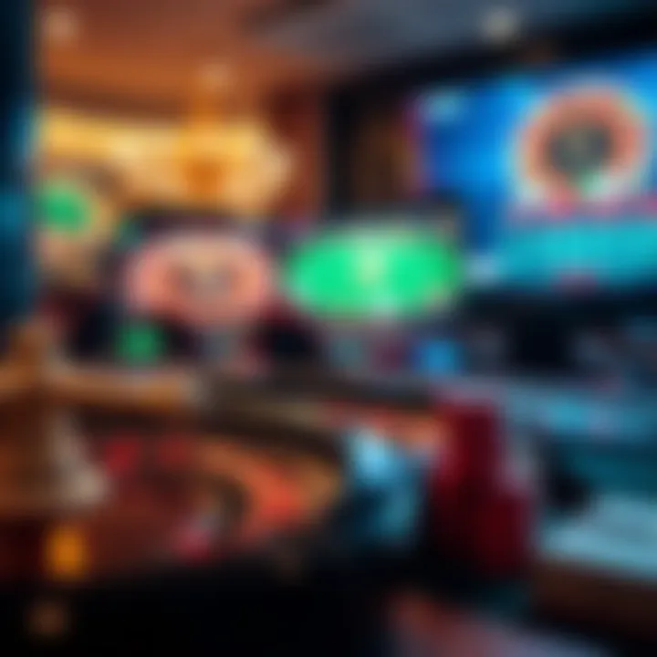 Diversity in Online Casino Gaming An overview of diverse online casino games including roulette, blackjack, and poker displayed in a digital format.