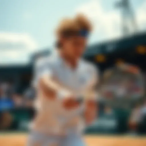 Dominic Thiem in action during a match