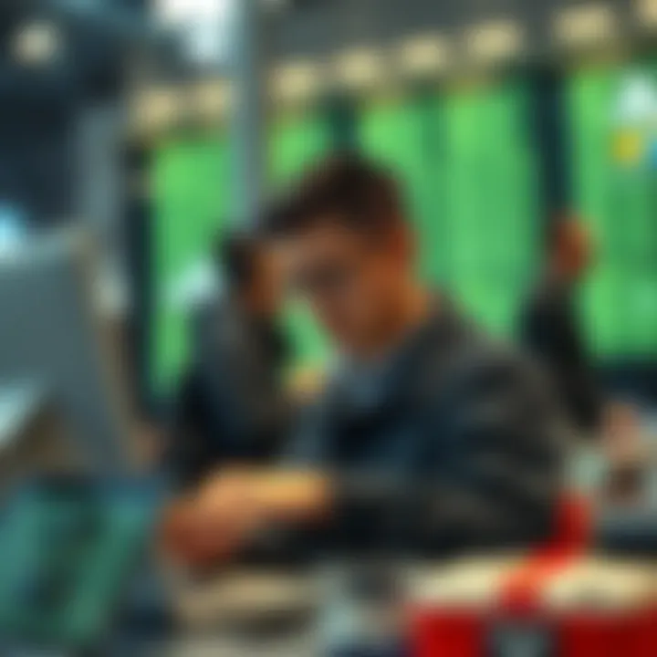 User engaging with advanced features of the platform