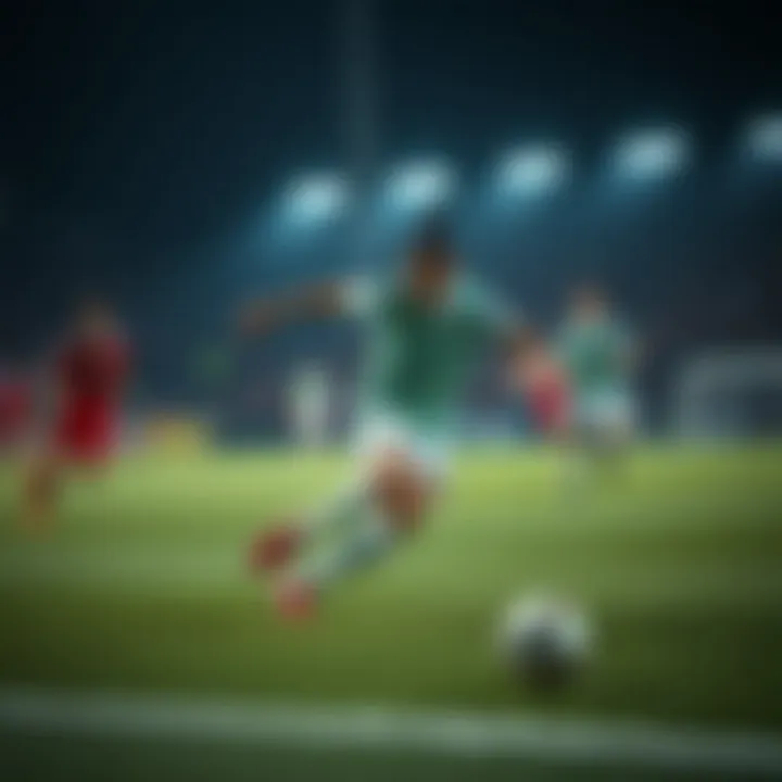 A visual representation of a forward's strategic movements on the field