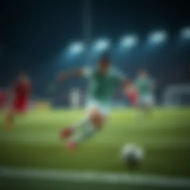 Strategic Movements of Forwards in Football A visual representation of a forward's strategic movements on the field
