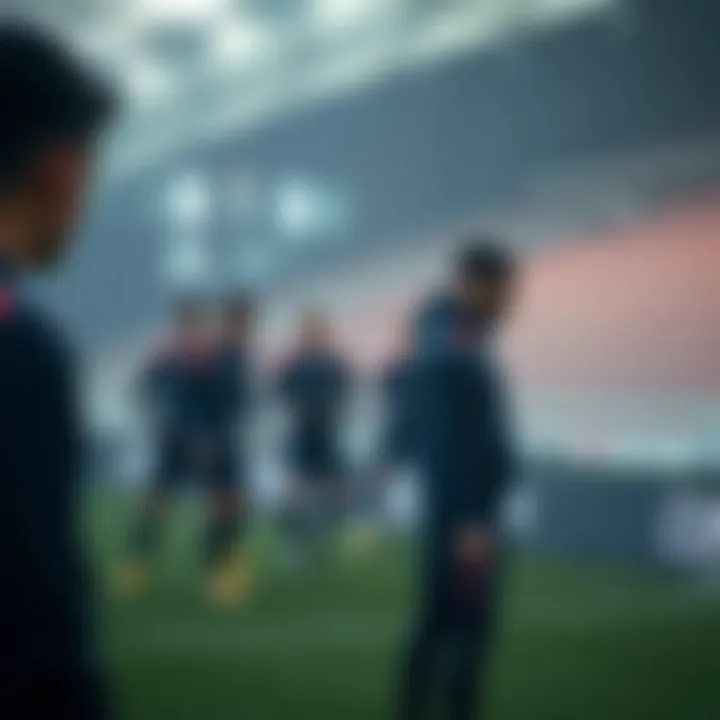 Training session of young talents from the French U21 team