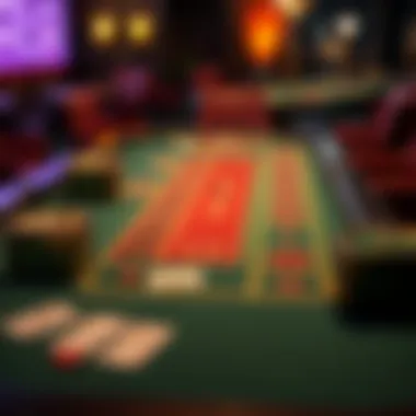 Visual representation of Baccarat game layout