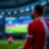 Exciting football match streaming on a screen