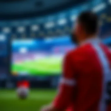 Exciting football match streaming on a screen