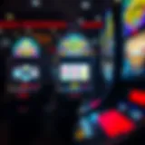 An intricate slot machine display