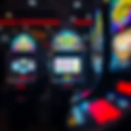 An intricate slot machine display