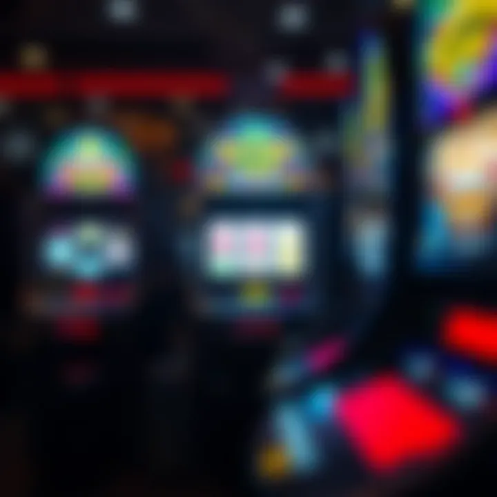 An intricate slot machine display