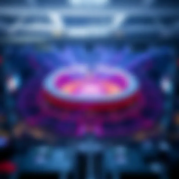 Aerial view of the IEM Katowice venue showcasing the vibrant atmosphere during a major esports event.