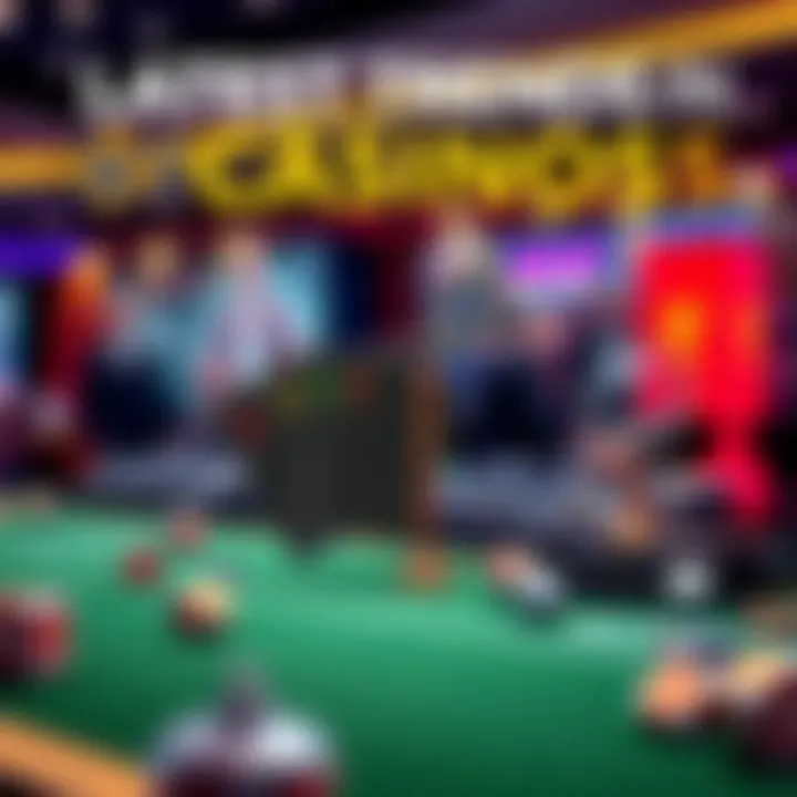 A modern infographic highlighting the latest trends in the online casino industry.