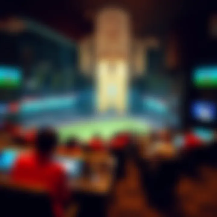 Dynamic betting environment showcasing live sports events.