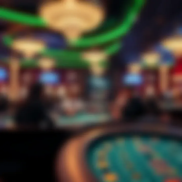 Immersive Live Casino Experience An immersive live casino experience showcasing vibrant tables and engaging players.