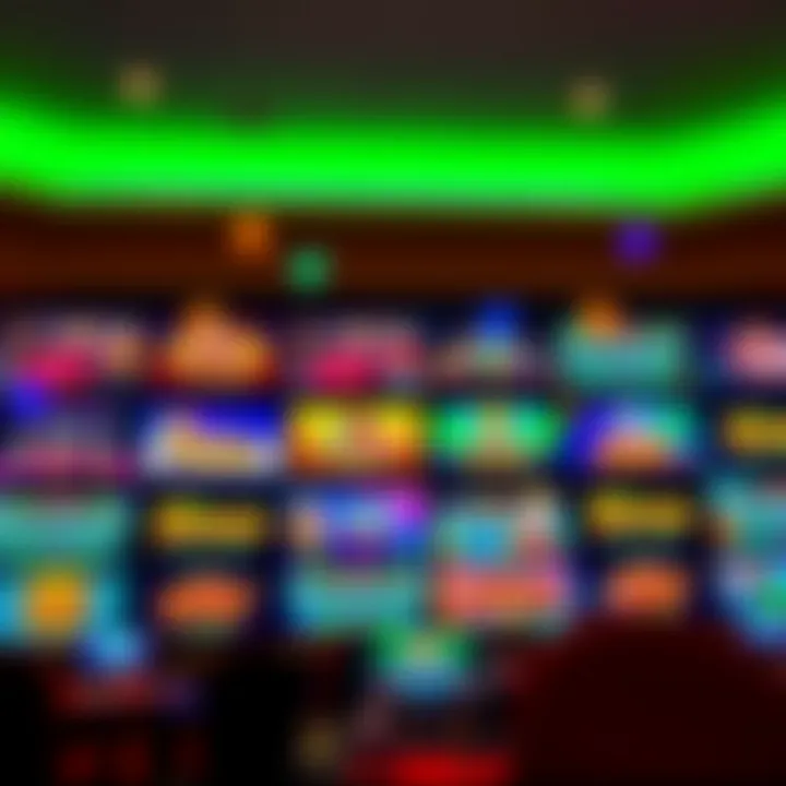 A high-definition screen showcasing various live casino games