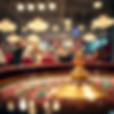 Chance and Strategy in Roulette A vibrant depiction of a roulette wheel, symbolizing chance and strategy.