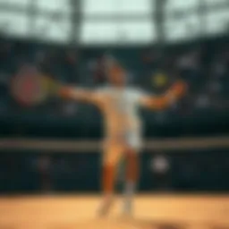 Lorenzo Sonego showcasing his powerful serve