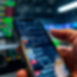 Mobile betting interface on a smartphone showing odds and betting options