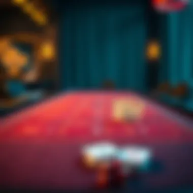 A virtual baccarat table with animated cards