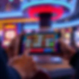 Digital bingo game interface displayed on a sleek tablet