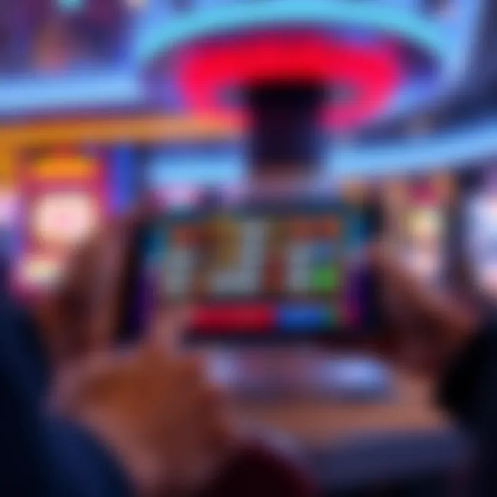 Digital bingo game interface displayed on a sleek tablet