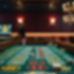 Craps table layout and bets