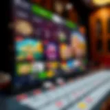 A captivating view of an online casino interface showcasing various games