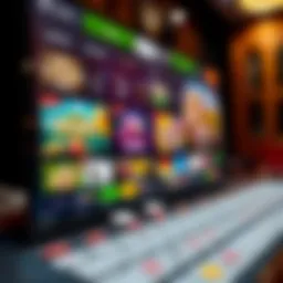 A captivating view of an online casino interface showcasing various games